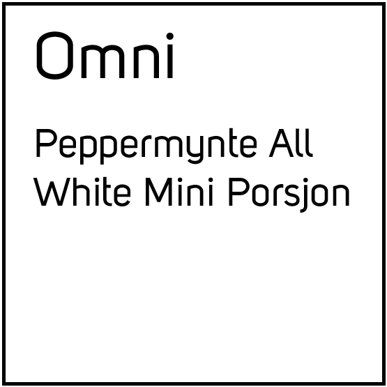 Omni Peppermynte All White Mini Porsjon