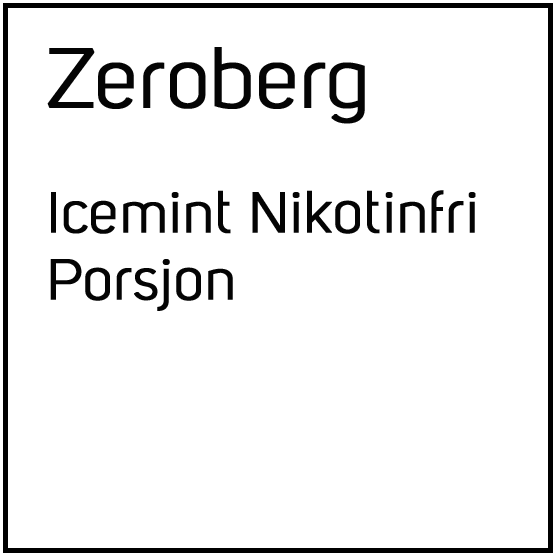 Zeroberg Icemint Nikotinfri Porsjonssnus