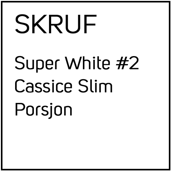 Skruf Super White Cassice Slim Porsjonssnus